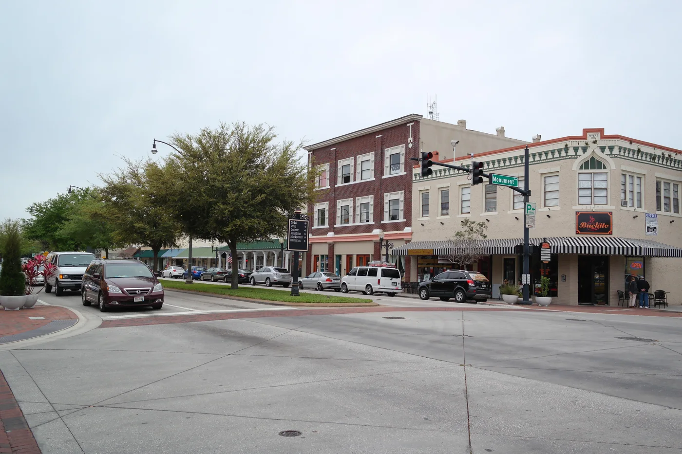Historic district buildings in downtown Kissimmee